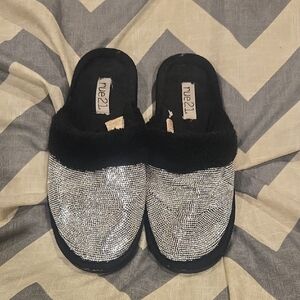 Rue21 Women's Sparkling Black Slippers